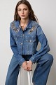 Denim jacket with embroidered details