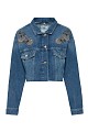 Denim jacket with embroidered details