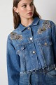 Denim jacket with embroidered details
