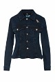 Denim jacket with decorative buttons
