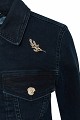 Denim jacket with decorative buttons