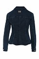 Denim jacket with decorative buttons