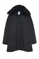 Coat with detachable faux fur