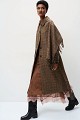Plaid wool coat with matching scarf
