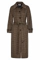 Plaid wool coat with matching scarf