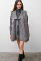 Knitted sleeveless faux fur vest