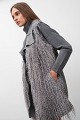 Knitted sleeveless faux fur vest