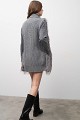 Knitted sleeveless faux fur vest