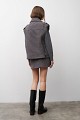 Plaid sleeveless biker jacket