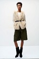 Faux fur vest with a belt