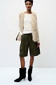 Faux fur vest with a belt
