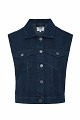 Denim vest with rhinestones