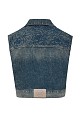 Denim embroidered vest