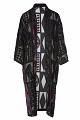 Sheer tunic with geometric and paisley patterns