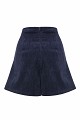 Velvet-look shorts with decorative buttons
