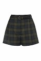 Checked shorts with pleats