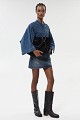 Denim skorts with studs