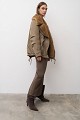 Parka jacket with faux fur collar