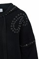 Hooded sweater with rhinestone embellishments