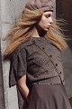 Short-sleeved knitted sweater with embellished stones
