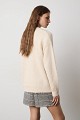 V-neck sweater with embellished stones