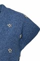 Wrap sweater with decorative stones