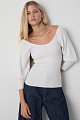 Ribbed balloon sweater