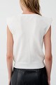 Sleeveless sweater with rhinestone embellishments