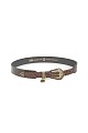 Leather belt with metal details
