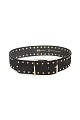Suede belt with studs