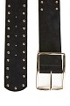 Suede belt with studs