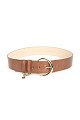 Leather belt with charm