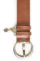 Leather belt with charm