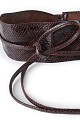 Snakeskin-effect leather belt