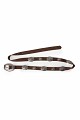Suede leather belt with decorative details