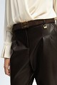 Suede belt with a metal buckle
