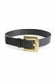 Belt with a metal buckle