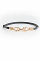 Belt with a metal buckle