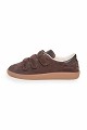 Suede sneakers with velcro straps