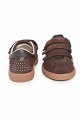 Suede sneakers with velcro straps