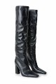 Over-the-knee boots with a chunky heel