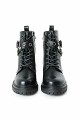 Leather-look ankle boots with decorative details