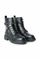 Leather-look ankle boots with decorative details