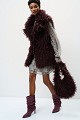 Faux fur shoulder bag