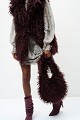 Faux fur shoulder bag