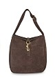 Suede shoulder bag