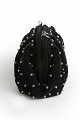 Velvet clutch bag with rhinestones
