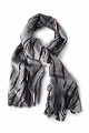 Animal print scarf with gold-tone details