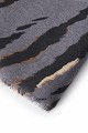 Animal print scarf with gold-tone details
