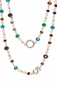 Long necklace with multicoloured beads